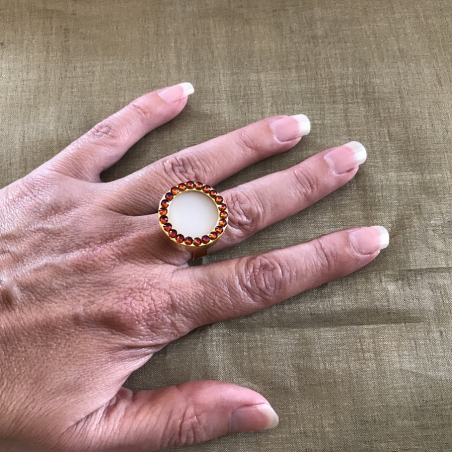 Parfum solide bague cristal de Swarovski  - 3