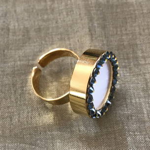 Parfum solide bague cristal de Swarovski  - 1 2