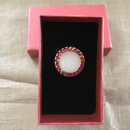 Parfum solide bague cristal de Swarovski  - 4