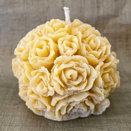 Bougie sculpture décorative artisanale cire naturelle de soja. Modèle boule 5,5 cm. Personnalisable