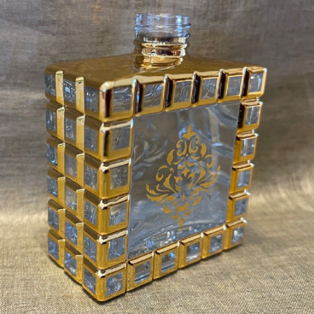 Vaporisateur de parfum poire or et Cristal de Swarovski JET HEMATITE artisanal de luxe Vaporisateurs de parfum