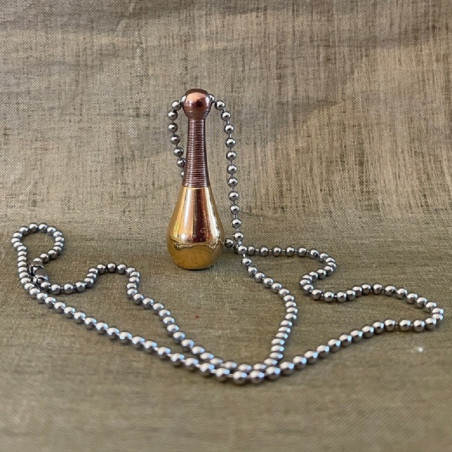 Fiole / bouteille / flacon pendentif de parfum or rose et or jaune