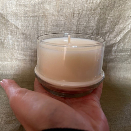 Bougie cloche artisanale cire naturelle de soja personnalisable portée