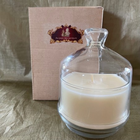 Bougie cloche artisanale cire naturelle de soja personnalisable avec boite
