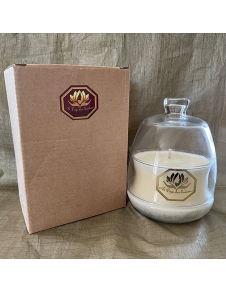 Bougie cloche parfumée artisanale cire naturelle de soja avec boîte