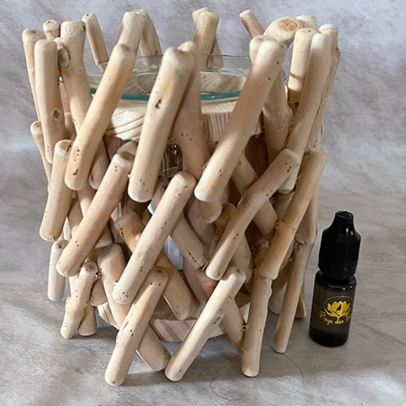 Lampe diffuseur de parfum en bois offert 10ml de parfum