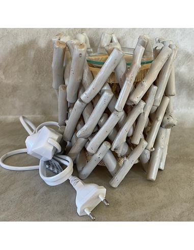 Lampe diffuseur de parfum en bois