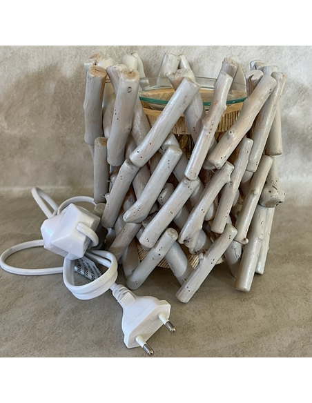 Lampe diffuseur de parfum en bois