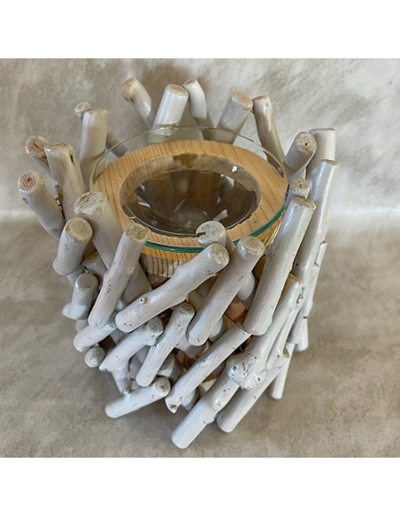 Lampe diffuseur de parfum bois flotté