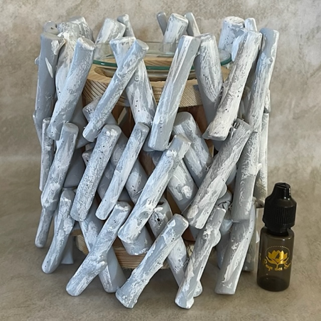 Lampe diffuseur de parfum bois vieilli