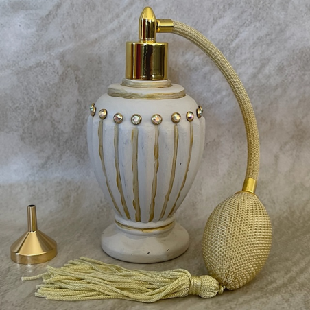 Vaporisateur de parfum poire peint Cristal de Swarovski artisanal 110 ml