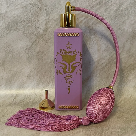 Vaporisateur de parfum poire bouddha CRISTAL DE LUXE peint main artisanal