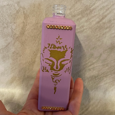 Vaporisateur de parfum poire bouddha CRISTAL DE LUXE peint main artisanal porté