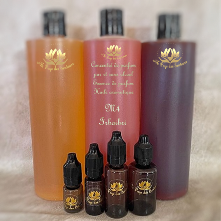Concentré de parfum essence de parfum sans alcool conseillé en senteur mixte notes M4 irboibri