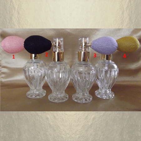 Vaporisateur de poudre pour le corps poire rétro vide et rechargeable modèle boule sur pied  50 ml  - 1