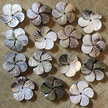 Pilulier cristal de swarovski ASRAL PINK et fleur en nacre bronze artisanal  - 4