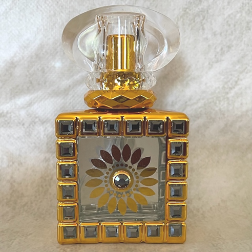 Vaporisateur de parfum Cristal de Swarovski JET HEMATITE artisanal de luxe décoration à la main Vaporisateur de parfum Cristal de Swarovski JET HEMATITE artisanal de luxe décoration à la main