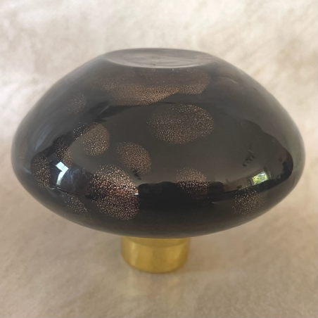 Vaporisateur de parfum poire verre artisanal  noir or bronze 190 ml envers