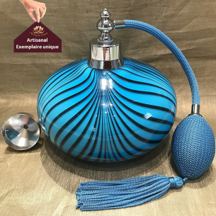 Vaporisateur de parfum poire verre artisanal bleu de luxe 510 ml
