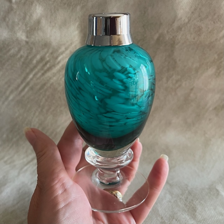 Vaporisateur de parfum poire vert luxe 80 ml  verre artisanal en main