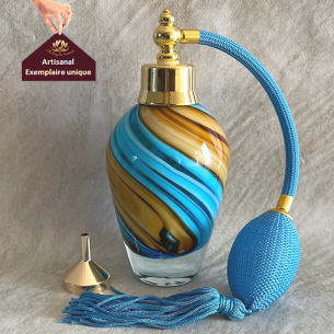 Vaporisateur de parfum poire artisanal spirale bleu 100 ml