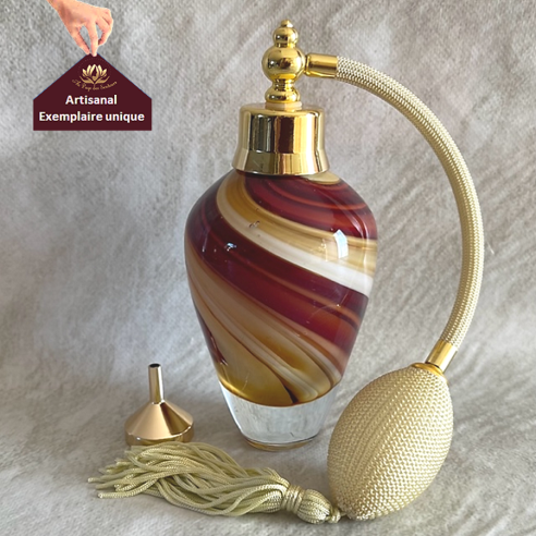 Vaporisateur de parfum poire artisanal multicolore spirale marron 100 ml