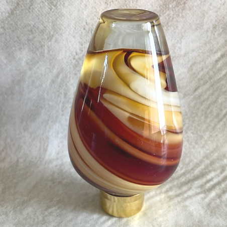 Vaporisateur de parfum poire artisanal multicolore spirale marron 100 ml envers