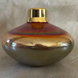Vaporisateur de parfum poire artisanal en verre couleur or 200 ml 2