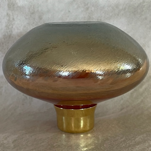 Vaporisateur de parfum poire artisanal en verre couleur or 200 ml envers