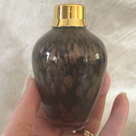 Vaporisateur de parfum poire  Luxe verre artisanal gros plan