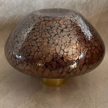 Vaporisateur de parfum poire verre artisanal de luxe marron irisé 170 ml envers