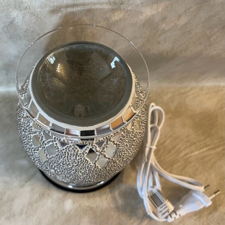 Lampe diffuseur de parfum électrique tactile miroir 1 soucoupe en verre