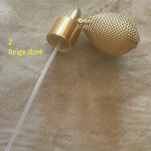 Poire de rechange pour vaporisateur de parfum courte 2 beige doré