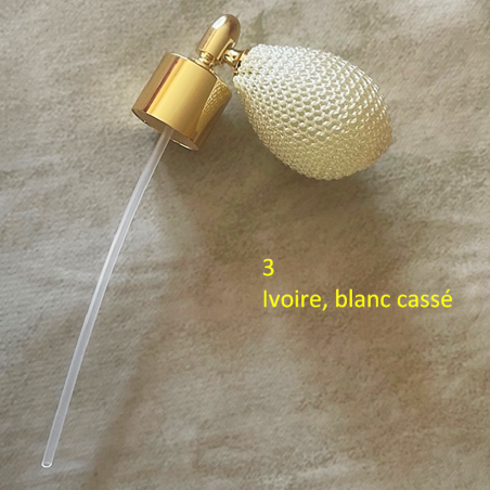 Poire de rechange pour vaporisateur de parfum courte 3 ivoire blanc cassé