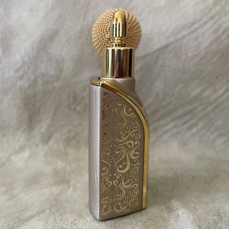 Vaporisateur de parfum poire courte motif cachemire profil 2