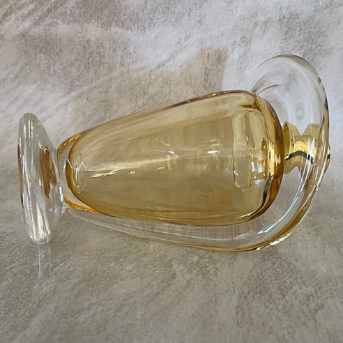 Vaporisateur de parfum artisanal poire or drapé 145 ml couché