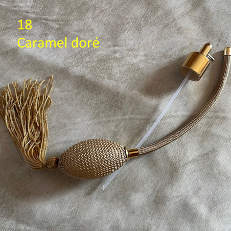 Poires vaporisateurs de parfum caramel doré de rechange + atomiseur de parfum  18