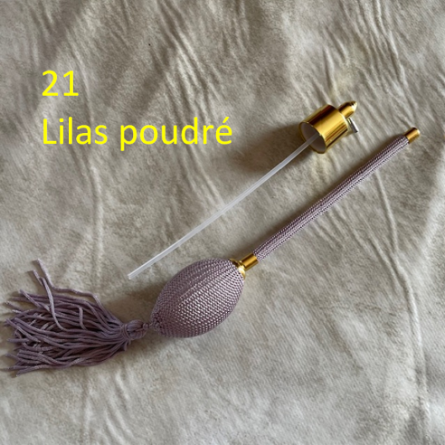 Poires vaporisateurs de parfum de remplacement lilas poudré N° 21 + atomiseur de parfum