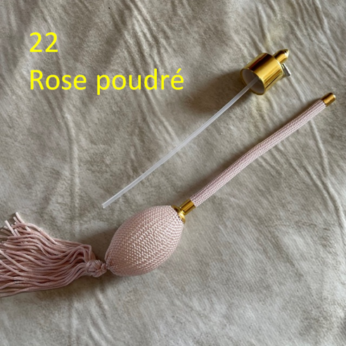 Poires vaporisateurs de parfum de remplacement rose poudré N° 22 + atomiseur de parfum