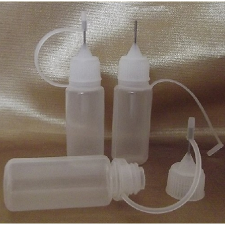 Bouteille- flacon avec aiguille de remplissage vide et rechargeable pour bijoux diffuseurs de parfum,  - 1