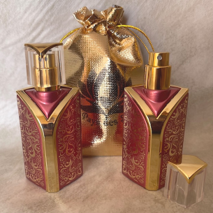 vaporisateur de parfum buste cachemire bordeaux perlé 2