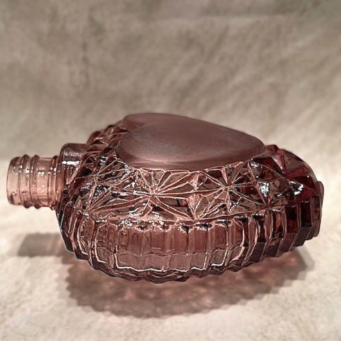 Vaporisateur de parfum cœur artisanal en cristal rose Atomiseur poire couché Vaporisateur de parfum cœur artisanal en cristal rose Atomiseur poire couché