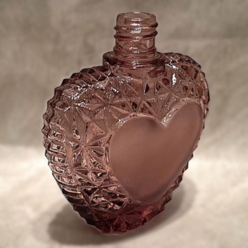 Vaporisateur de parfum cœur artisanal en cristal rose Atomiseur poire profil Vaporisateur de parfum cœur artisanal en cristal rose Atomiseur poire profil