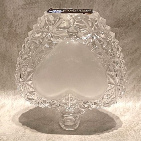 Vaporisateur de parfum cœur artisanal en cristal envers
