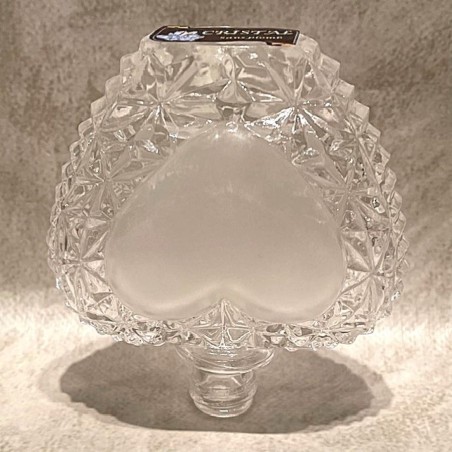 Vaporisateur de parfum cœur artisanal en cristal envers