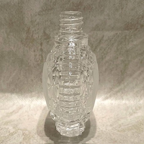 Vaporisateur de parfum cœur artisanal en cristal profil droit