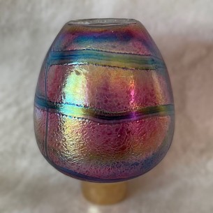 Vaporisateur de parfum poire artisanal boule irisé caméléon en cristal 2