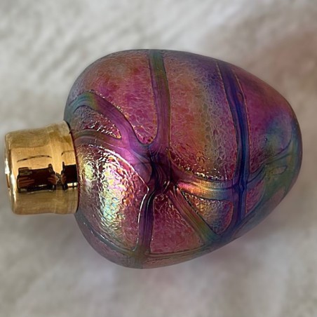 Vaporisateur de parfum poire artisanal boule irisé en cristal  côté droit