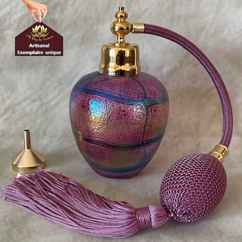Atomiseur De Sac à Main En Verre Rouge – État Comme Neuf, Style Vintage