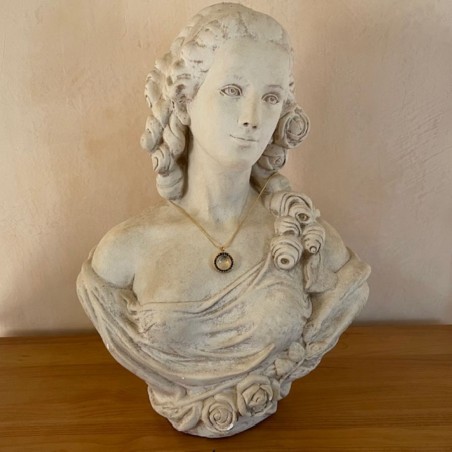 Collier artisanal Pendentif fiole Mémorial, fiole à parfum précieux orné de strass CRISTAL DE LUXE raimbow dark buste statue